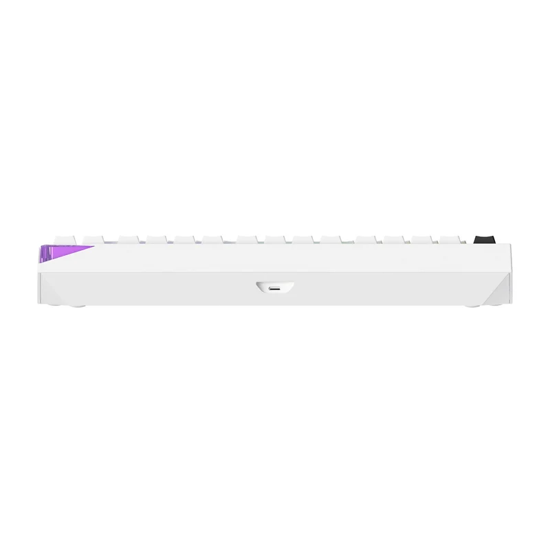 Akko Mineral 01 VIA Black on White Aluminum Curved Design Case Multi-Mode RGB Hot-Swappable Mechanical Keyboard (Akko Stellar Rose Switch)