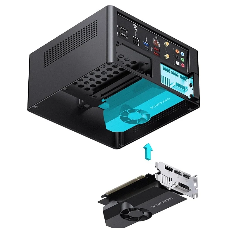 Jonsbo NV10 ITX Mini Computer Case (Black, Silver)
