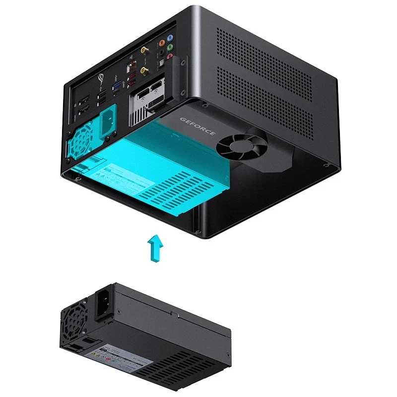 Jonsbo NV10 ITX Mini Computer Case (Black, Silver)