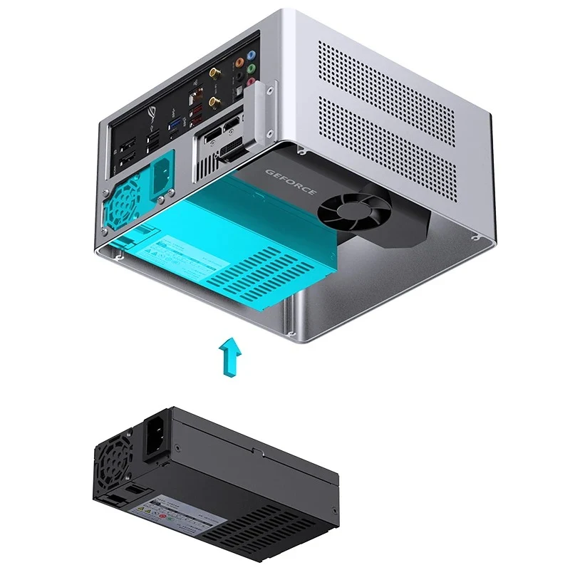 Jonsbo NV10 ITX Mini Computer Case (Black, Silver)