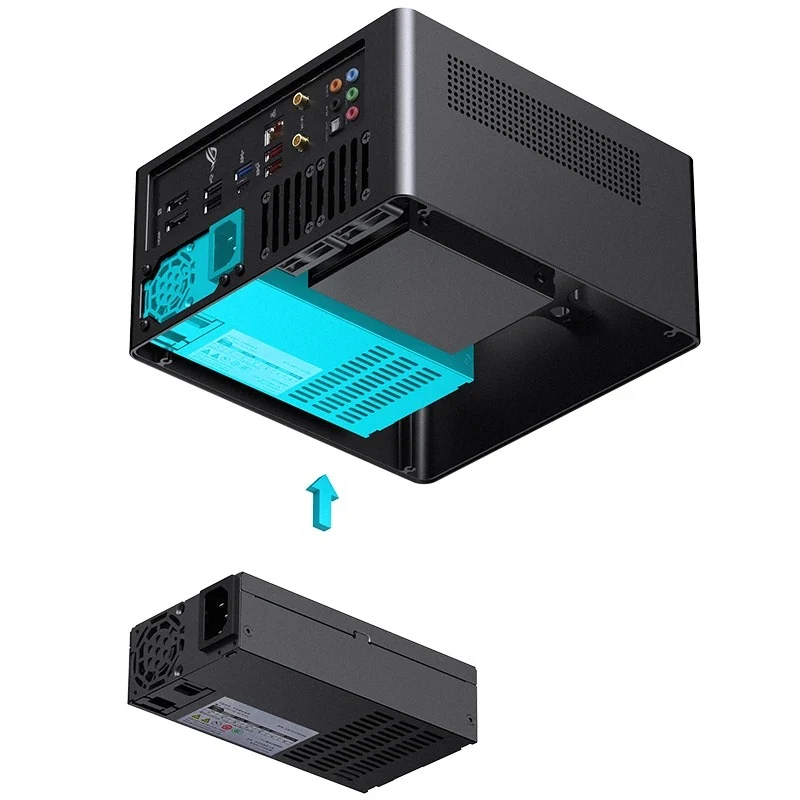 Jonsbo N10 ITX Mini Computer Case (Black, Silver)