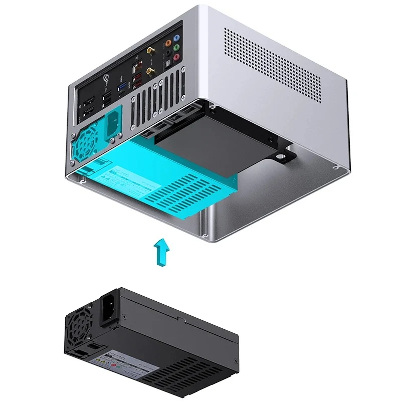 Jonsbo N10 ITX Mini Computer Case (Black, Silver)