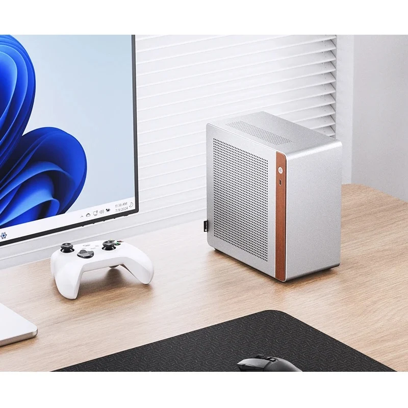 Jonsbo N10 ITX Mini Computer Case (Black, Silver)