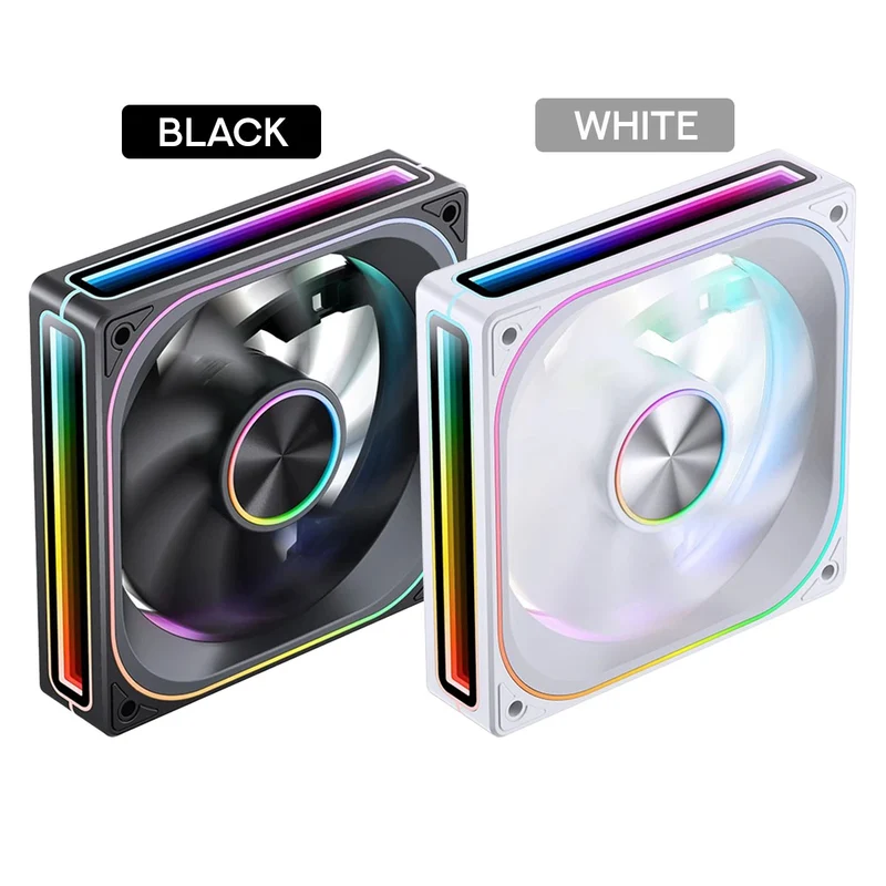 Jonsbo ZA-120 120mm ARGB Infinity Mirror Series Fan (Black, White) (ZA-120B, ZA-120W)