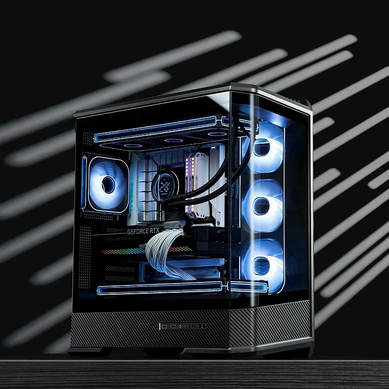 Jonsbo D400 ATX Computer Case (Black, White)