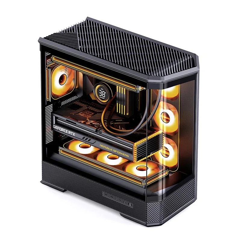 Jonsbo D400 ATX Computer Case (Black, White)