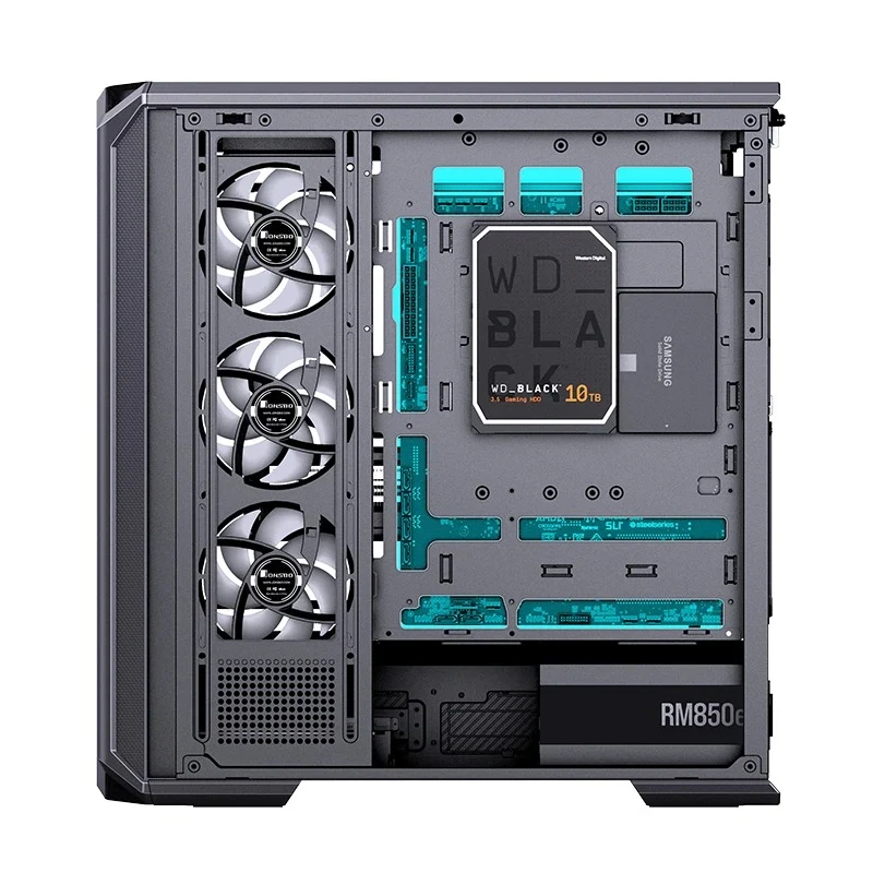 Jonsbo D400 ATX Computer Case (Black, White)
