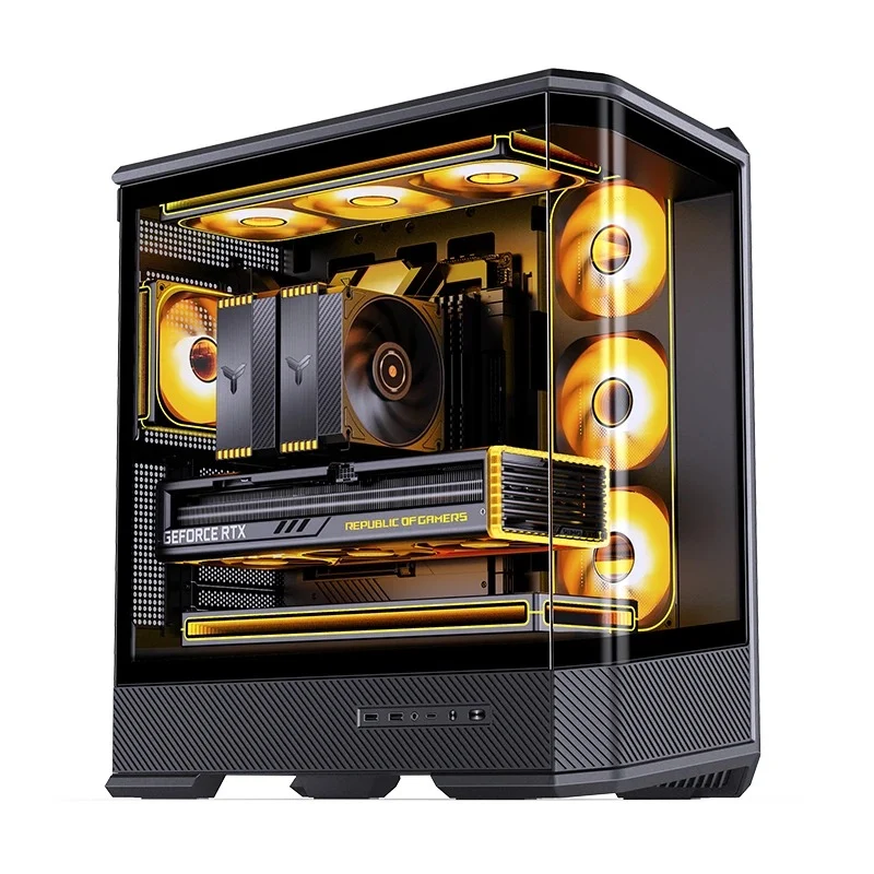 Jonsbo D400 ATX Computer Case (Black, White)