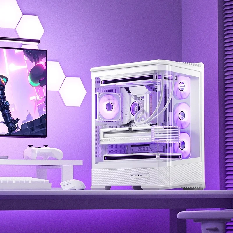 Jonsbo D400 ATX Computer Case (Black, White)