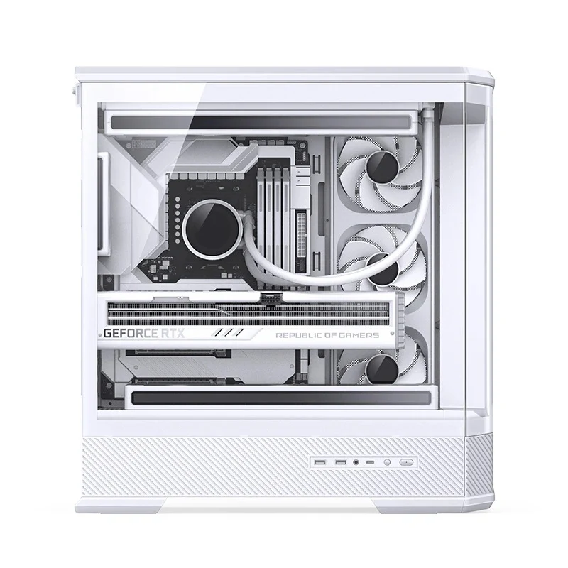 Jonsbo D400 ATX Computer Case (Black, White)