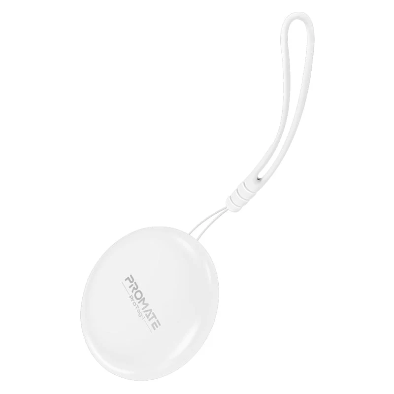 Promate ProTag-1 Ultra-Compact Smart Precision Tracking Wireless Tag for Apple Find My App. (White)