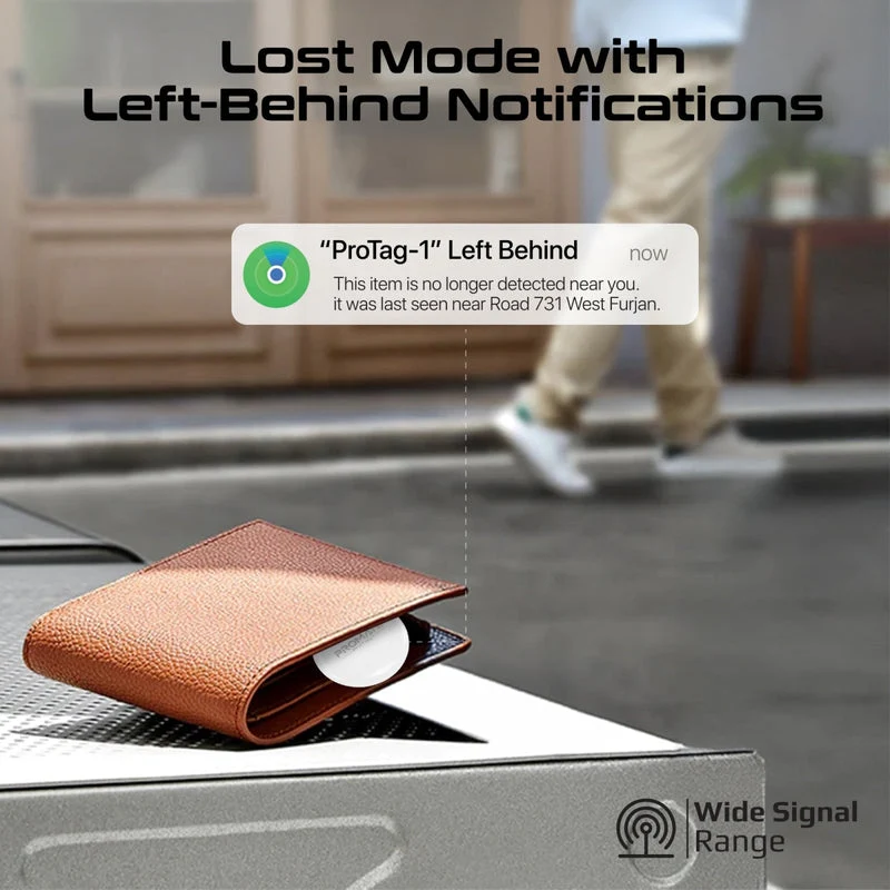Promate ProTag-1 Ultra-Compact Smart Precision Tracking Wireless Tag for Apple Find My App. (White)