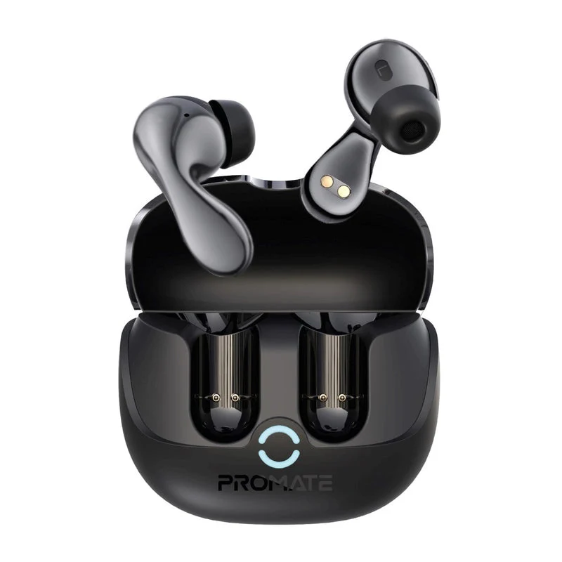 Promate Baton High-Definition Hybrid ANC TWS Earbuds with IntelliTouch (Black, White)