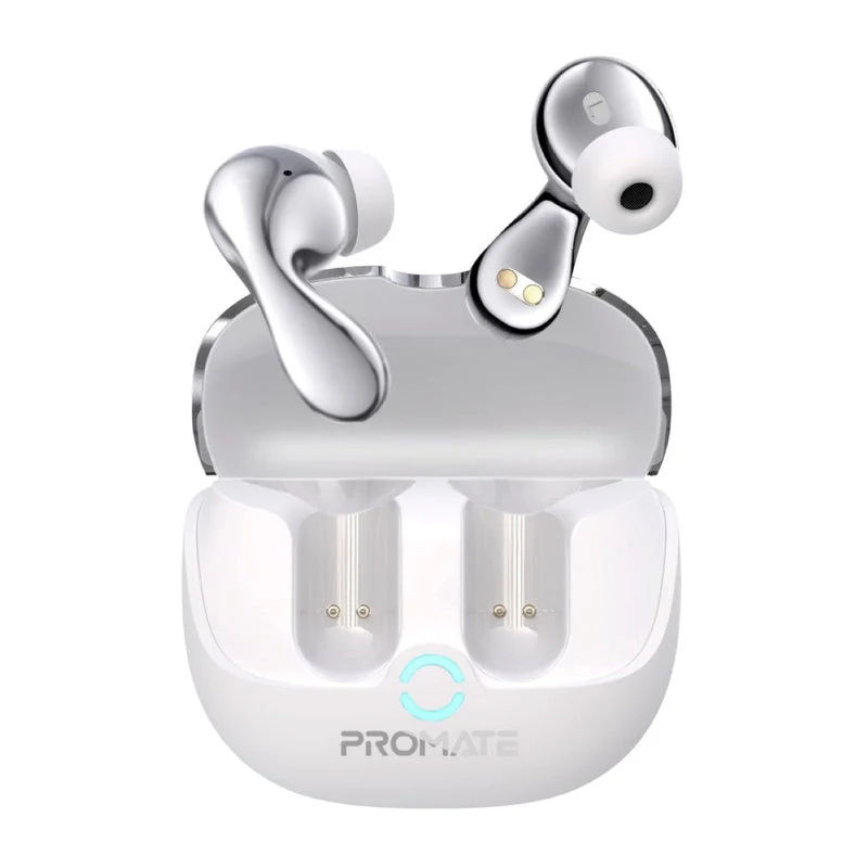 Promate Baton High-Definition Hybrid ANC TWS Earbuds with IntelliTouch (Black, White)