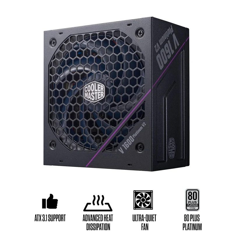 Cooler Master V Platinum 1600 V2 80+ Platinum ATX 12V Ver. 3.1 & PCIe 5.1 Fully Modular Power Supply (MPZ-G002-AFAP-BUS)