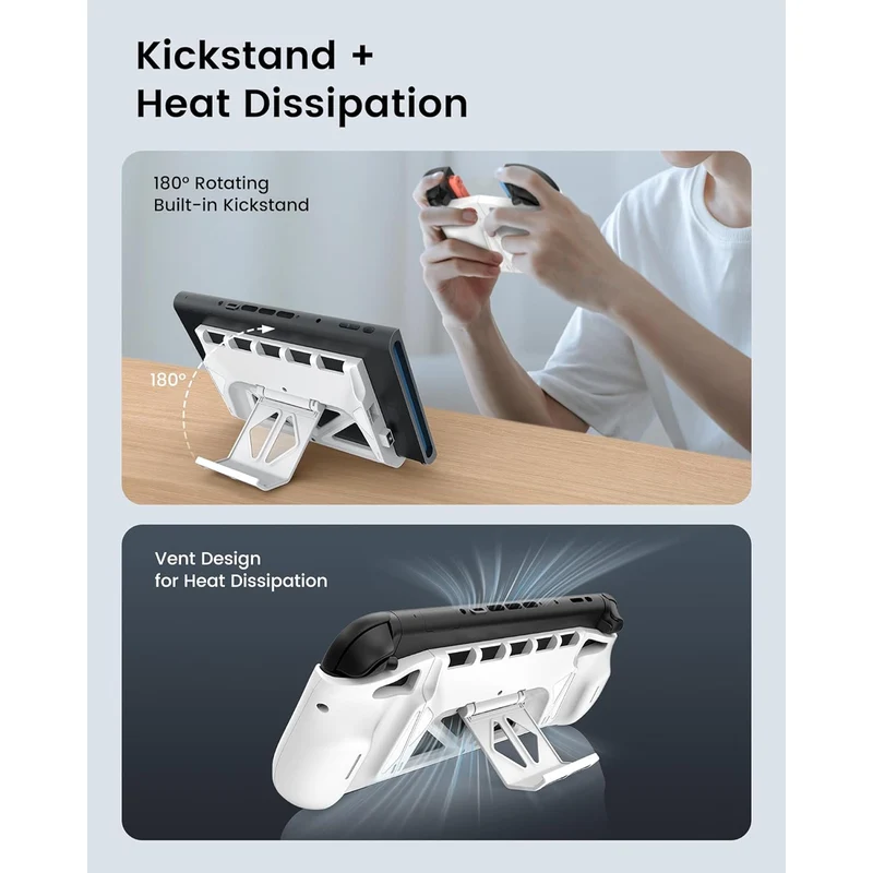 Transnovo Detachable Magnetic Protective Case with Stand for Nintendo Switch 2 (White) (NS2-CS01)