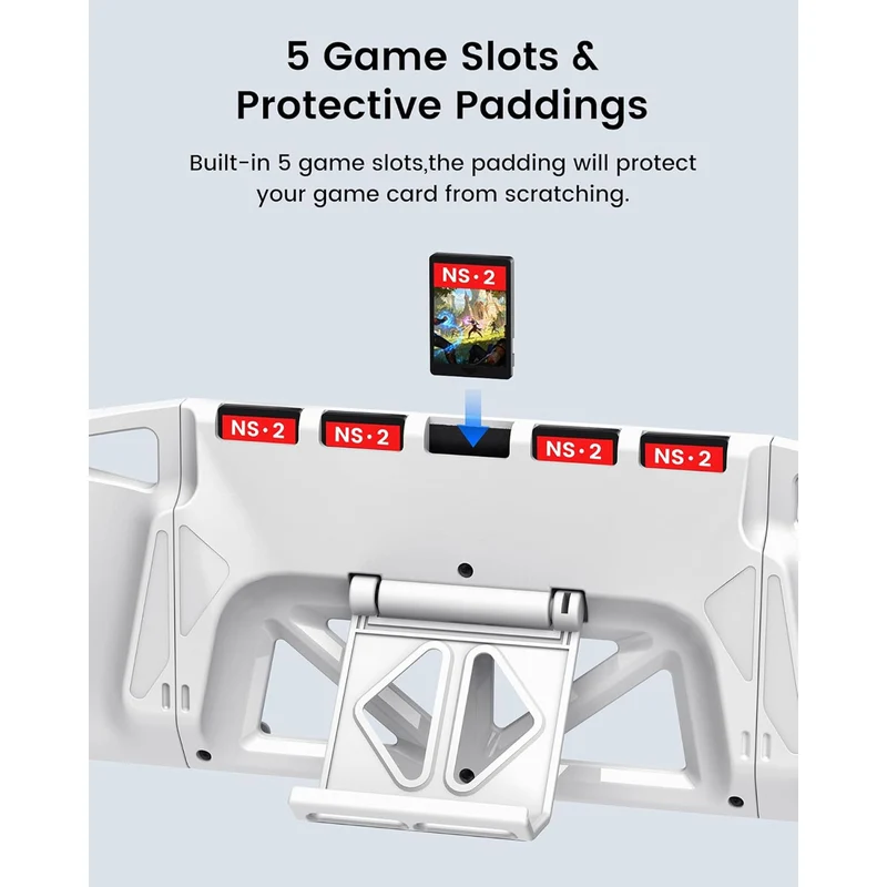Transnovo Detachable Magnetic Protective Case with Stand for Nintendo Switch 2 (White) (NS2-CS01)