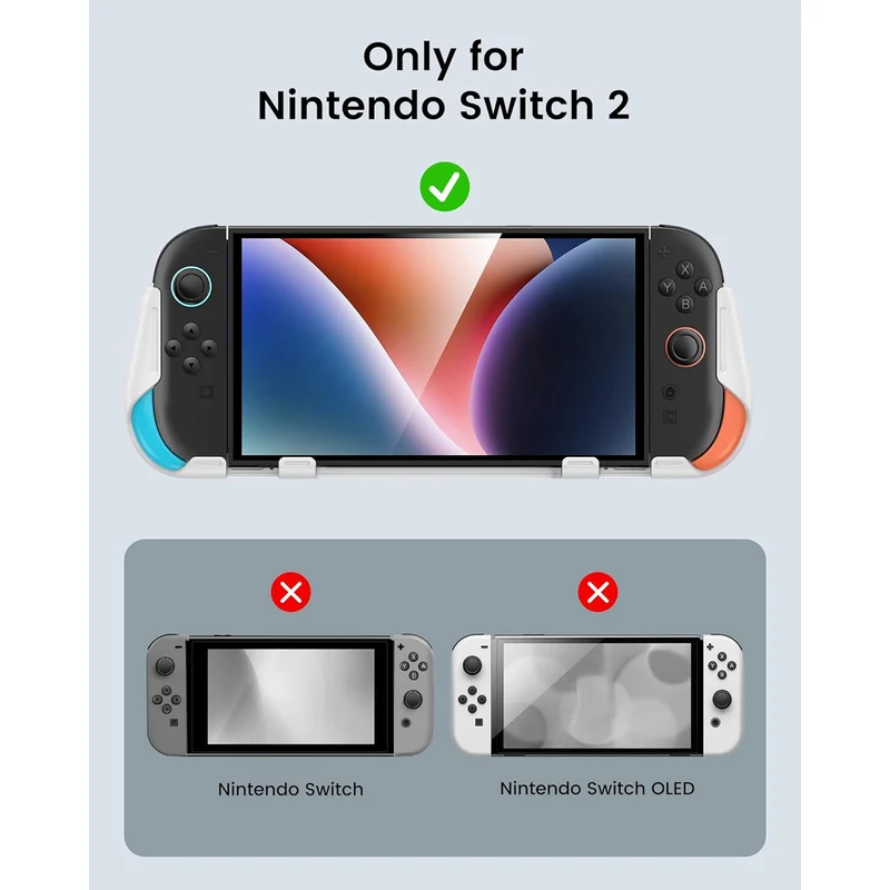 Transnovo Detachable Magnetic Protective Case with Stand for Nintendo Switch 2 (White) (NS2-CS01)