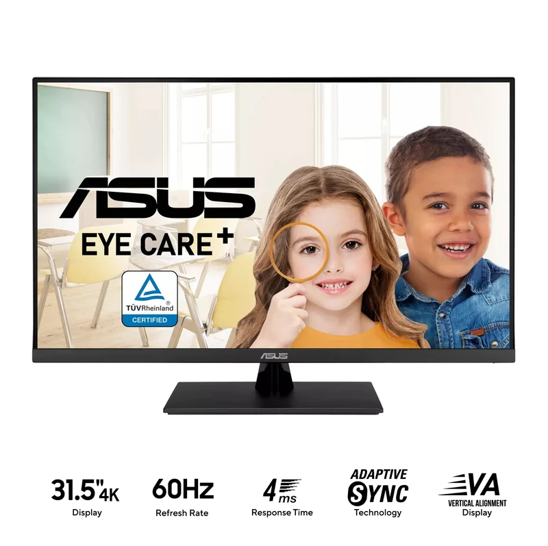 Asus VP327Q 31.5" 4K UHD (3840x2160) 60Hz 4ms GTG VA Eye Care Monitor with Tilt & Height Adjustment