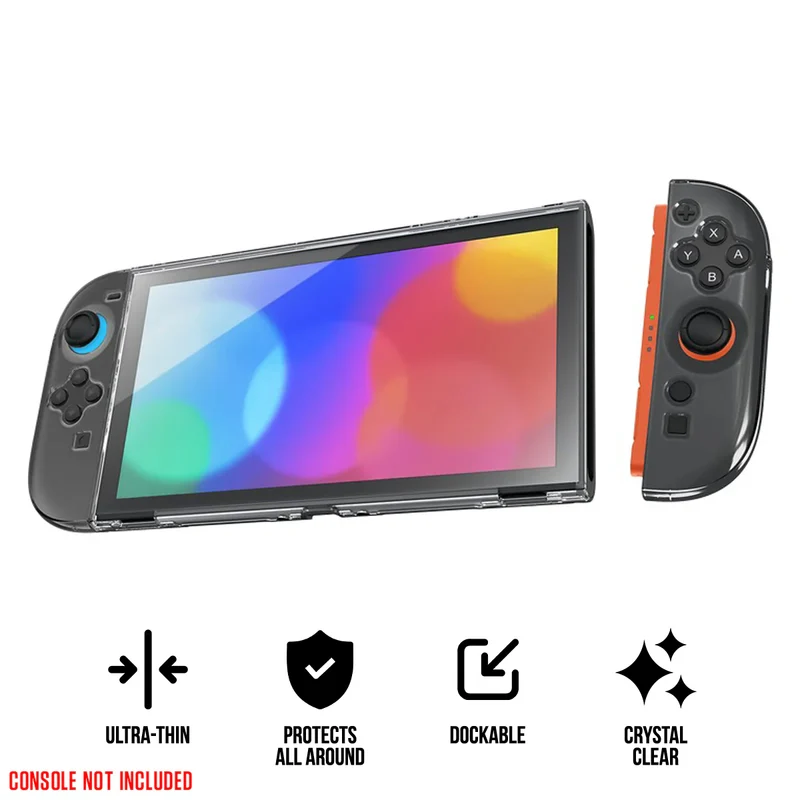 Nyko Thin Case Dockable Protective Case Kit for Nintendo Switch 2 (Clear)