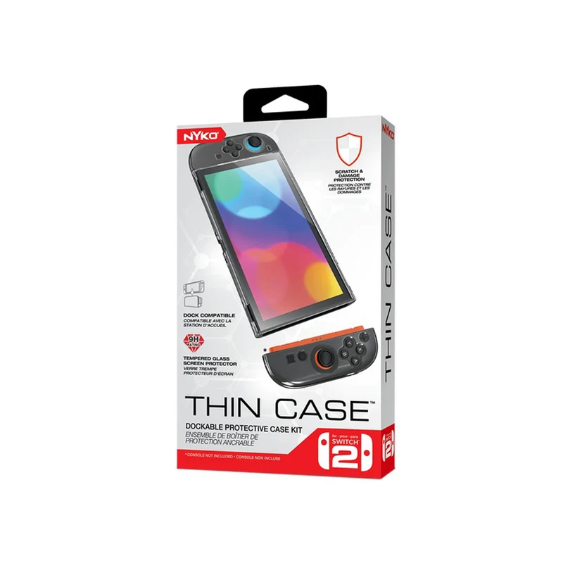 Nyko Thin Case Dockable Protective Case Kit for Nintendo Switch 2 (Clear)
