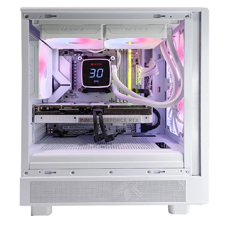 Aurora Atom White Desktop Gaming PC | AMD Ryzen 5 7400 | 32GB RAM | 1TB SSD | RTX 5070 OC | Windows 11 Pro