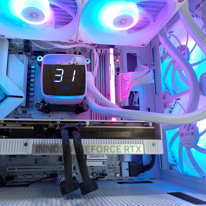 Aurora Atom White Desktop Gaming PC | AMD Ryzen 5 7400 | 32GB RAM | 1TB SSD | RTX 5070 OC | Windows 11 Pro