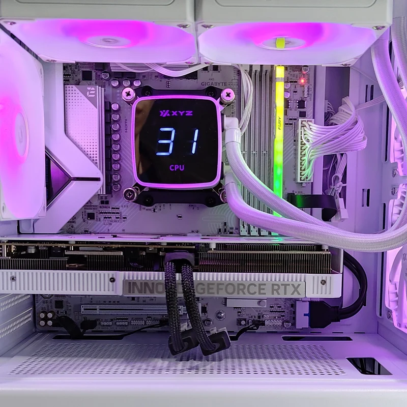Aurora Atom White Desktop Gaming PC | AMD Ryzen 5 7400 | 32GB RAM | 1TB SSD | RTX 5070 OC | Windows 11 Pro