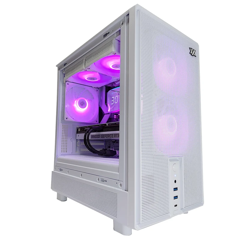 Aurora Atom White Desktop Gaming PC | AMD Ryzen 5 7400 | 32GB RAM | 1TB SSD | RTX 5070 OC | Windows 11 Pro