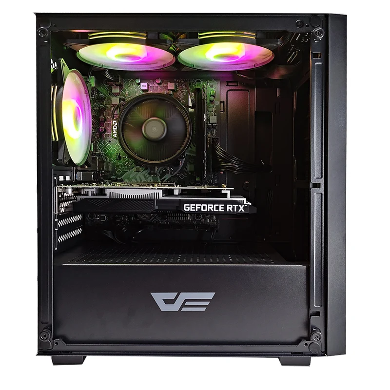 Alpha M305 TG Black Desktop Gaming PC | AMD Ryzen 5 5500 | 16GB RAM | 512GB SSD | RTX 3050 | Windows 11 Pro