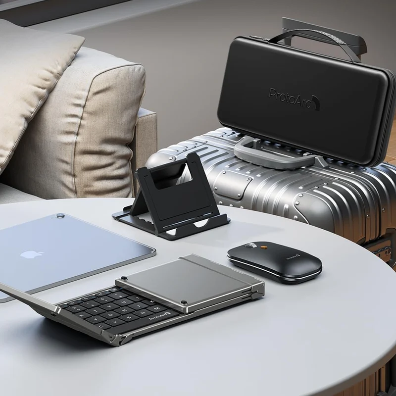 ProtoArc XKM01 Foldable Full-Size Wireless Keyboard and Mouse Combo (Black) (CP014041)