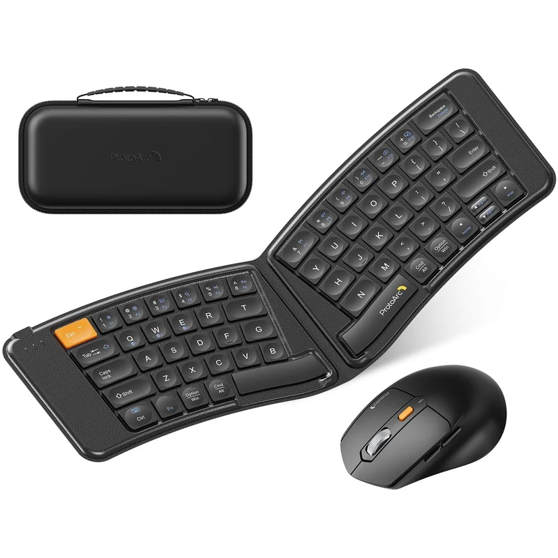 ProtoArc XKM03 Foldable Multi-Device Bluetooth Keyboard and Mouse Combo (Black) (CP014997)
