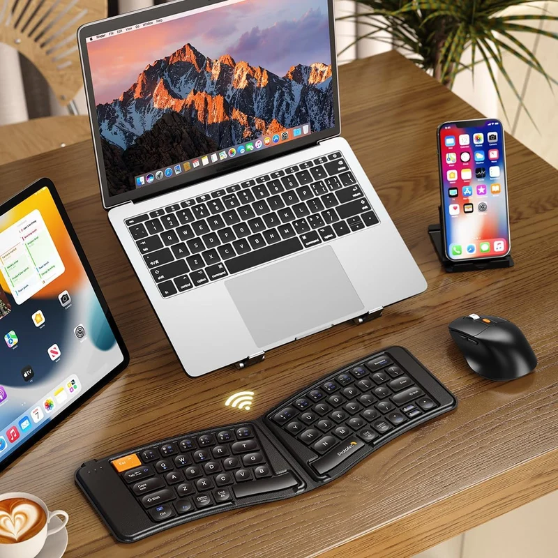 ProtoArc XKM03 Foldable Multi-Device Bluetooth Keyboard and Mouse Combo (Black) (CP014997)