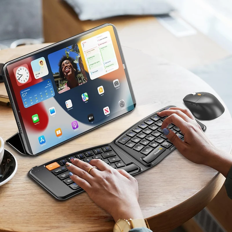 ProtoArc XKM03 Foldable Multi-Device Bluetooth Keyboard and Mouse Combo (Black) (CP014997)
