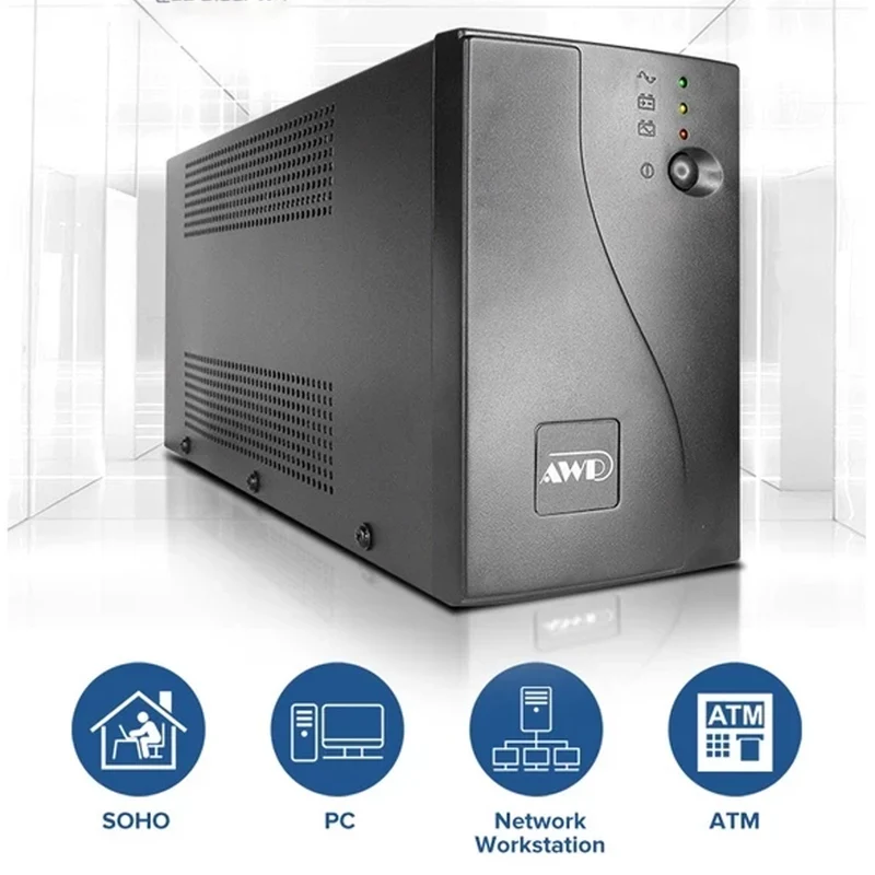 AWP Aide Single-Phase 2000VA 1200W Line-Interactive UPS with Stabilizer