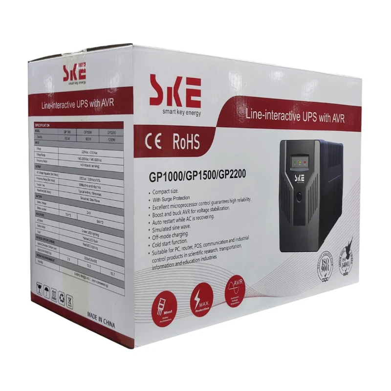 SKE GP2200 2200VA 1200W Line-Interactive UPS with AVR