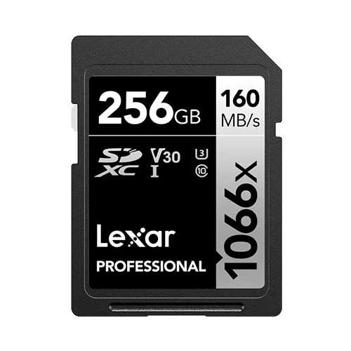 Lexar Professional 1066x SDXC UHS-I C10 U3 V30 160MB/s Read 120MB/s Write SD Card SILVER Series (256GB, 1TB)