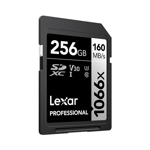 Lexar Professional 1066x SDXC UHS-I C10 U3 V30 160MB/s Read 120MB/s Write SD Card SILVER Series (256GB, 1TB)