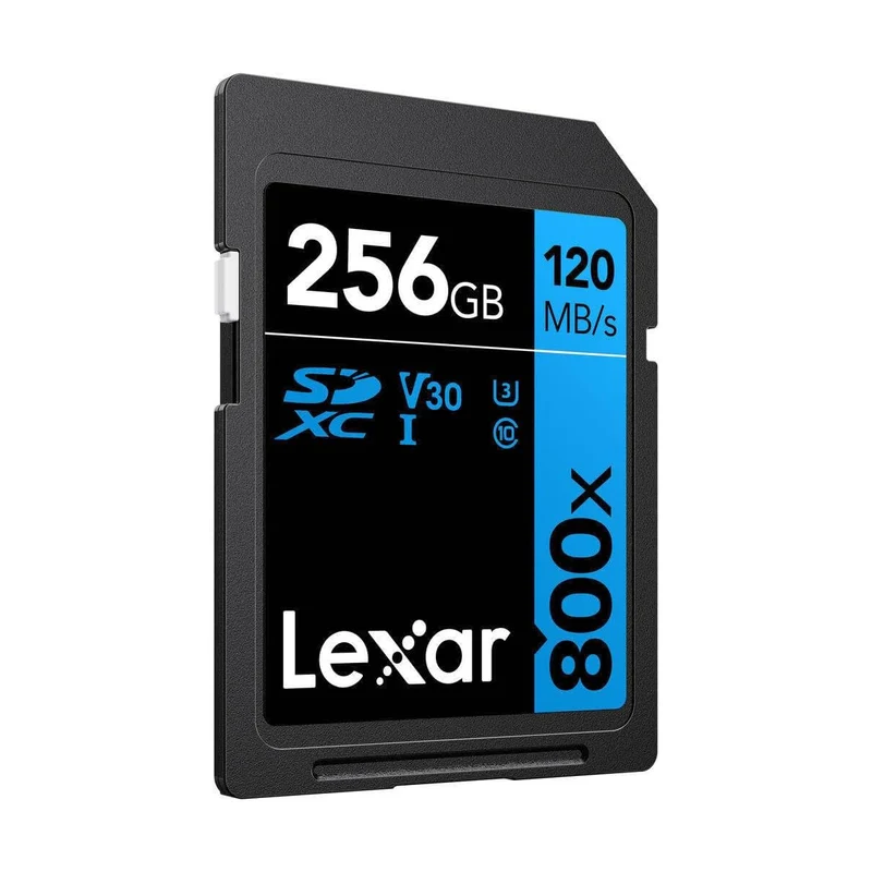 Lexar High-Performance 800x SDXC UHS-I C10 U3 V30 120MB/s Read SD Card BLUE Series (64GB, 256GB)