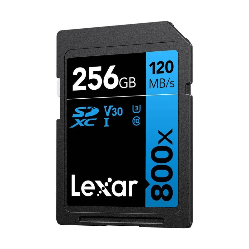 Lexar High-Performance 800x SDXC UHS-I C10 U3 V30 120MB/s Read SD Card BLUE Series (64GB, 256GB)