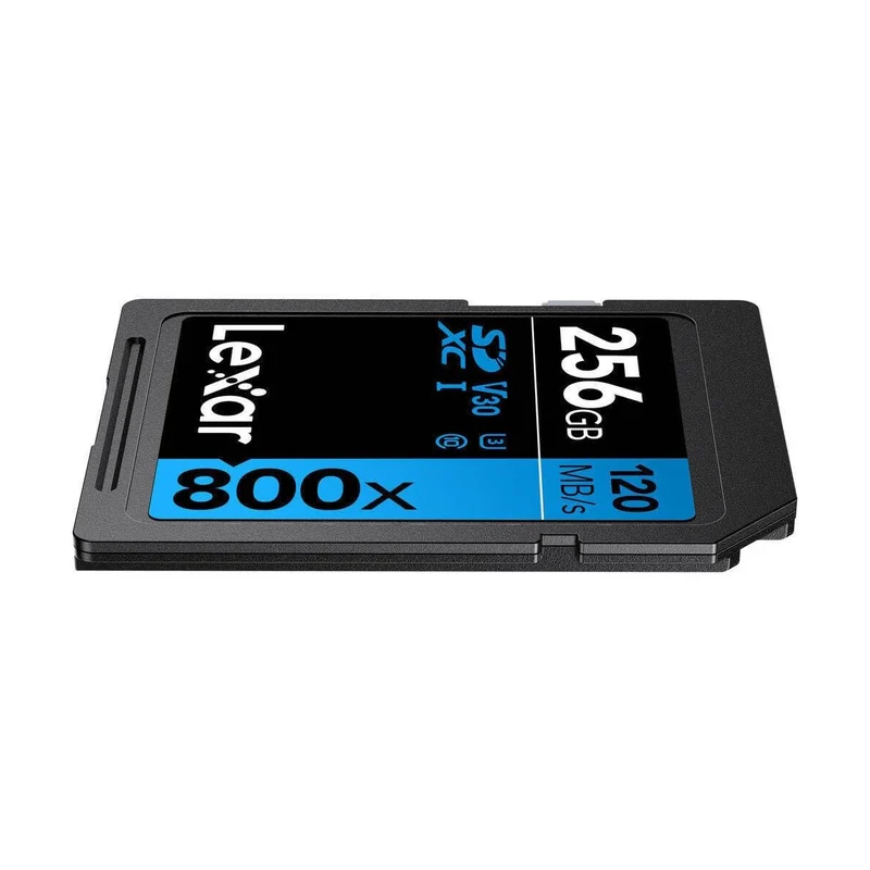 Lexar High-Performance 800x SDXC UHS-I C10 U3 V30 120MB/s Read SD Card BLUE Series (64GB, 256GB)