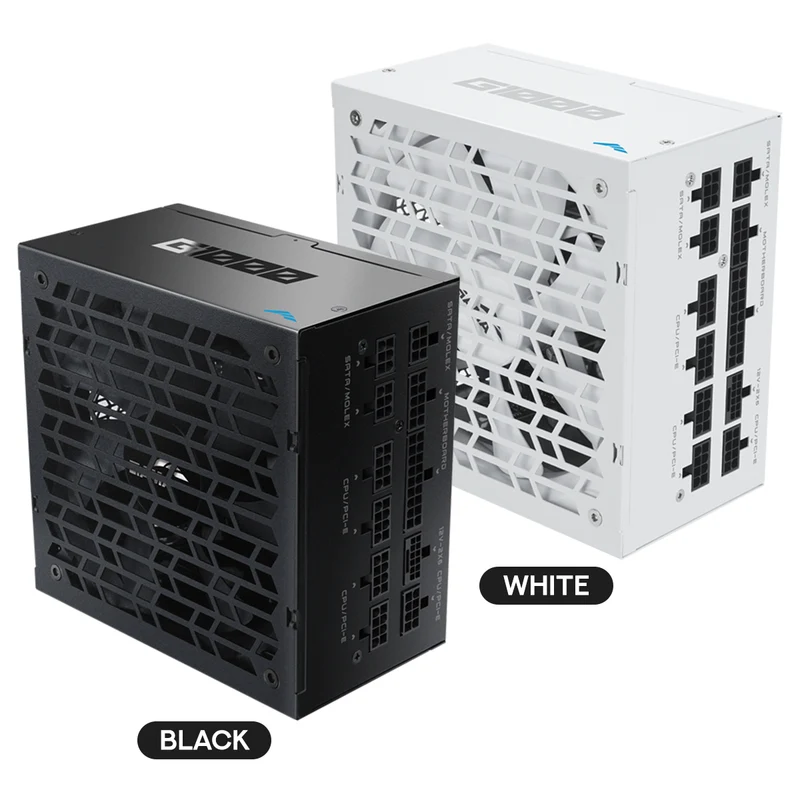 Sama G1000 1000W 80+ Gold ATX 3.1 PCIe 5.1 Ready Fully Modular Power Supply with Braided Pattern Cables (Black, White)