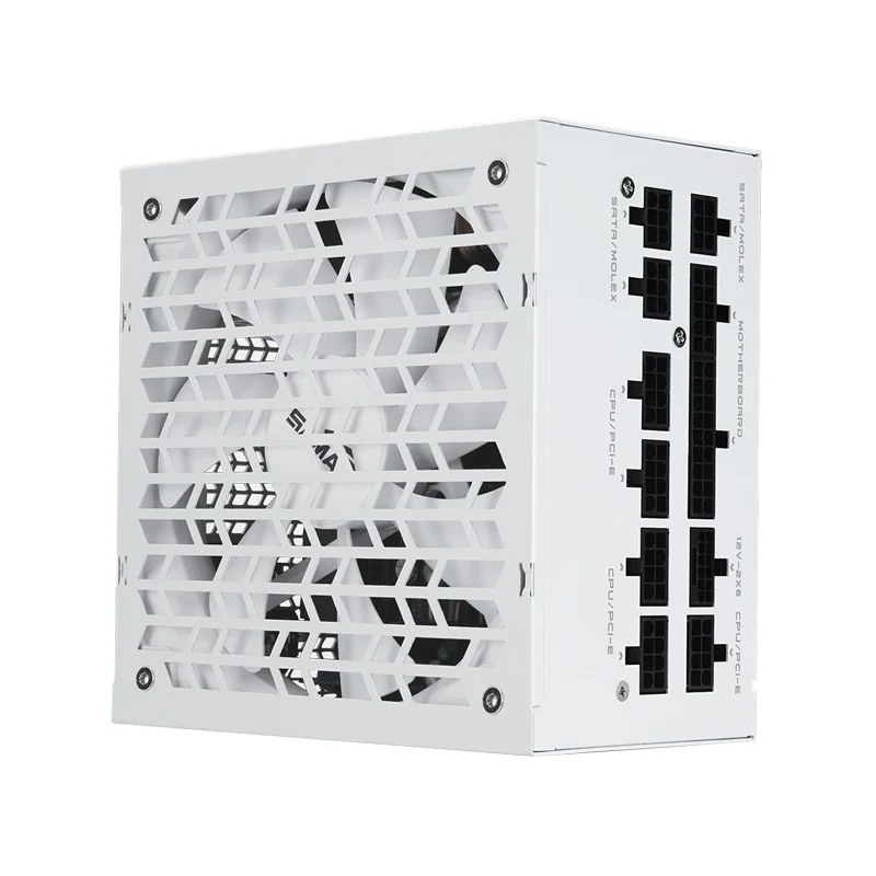 Sama G750 750W 80+ Gold ATX 3.1 PCIe 5.1 Ready Fully Modular Power Supply with Braided Pattern Cables (Black, White)