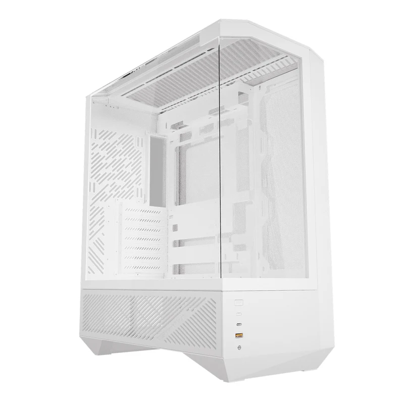 DarkFlash Arcee DY460 TG Side Panel ATX Luxury PC Case (Black, White)