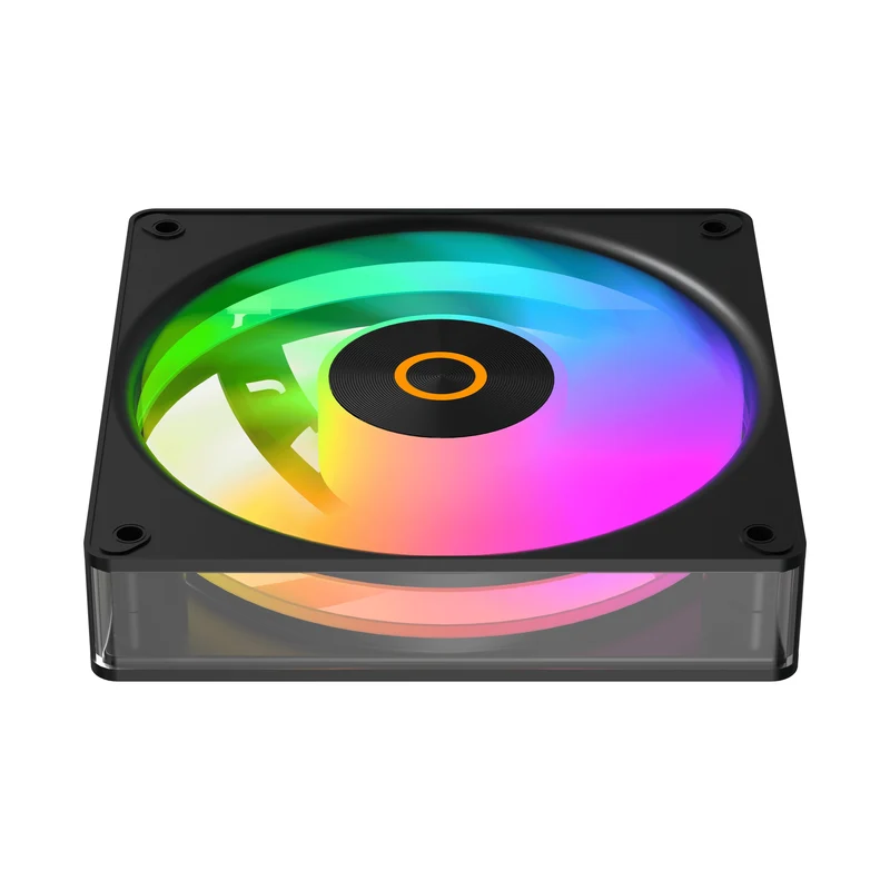 Ocypus Gamma F12 Elite ARGB Reverse Blade 3-in-1 120mm PWM Fan with Transparent Frame (Black, White)