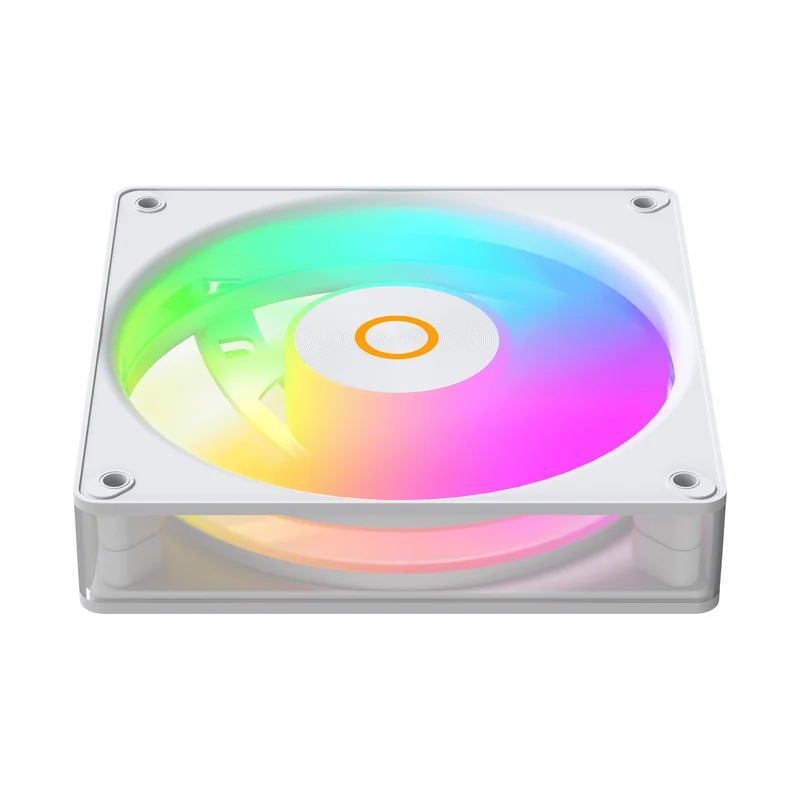 Ocypus Gamma F12 Elite ARGB Reverse Blade 3-in-1 120mm PWM Fan with Transparent Frame (Black, White)