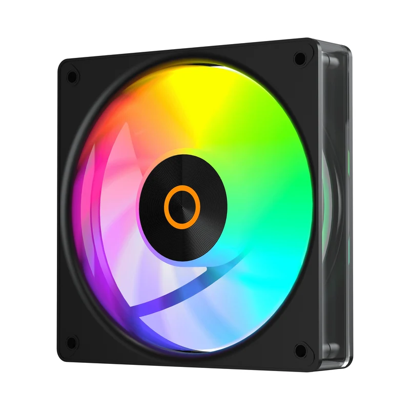 Ocypus Gamma F12 Elite ARGB 3-in-1 120mm PWM Fan with Transparent Frame (Black, White)