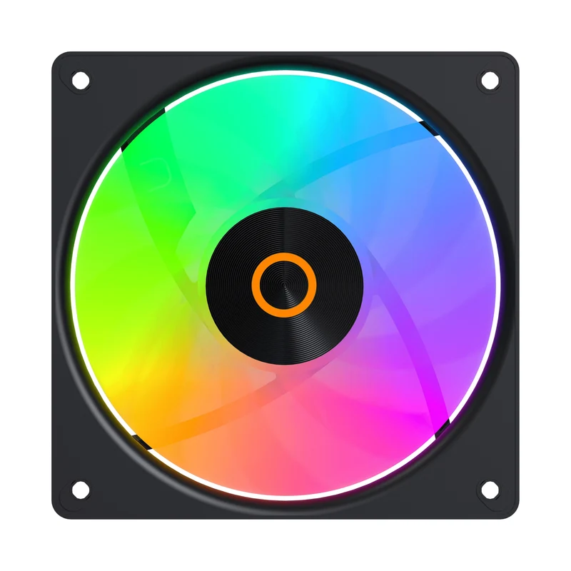 Ocypus Gamma F12 Elite ARGB Reverse Blade 120mm PWM Fan with Transparent Frame (Black, White)
