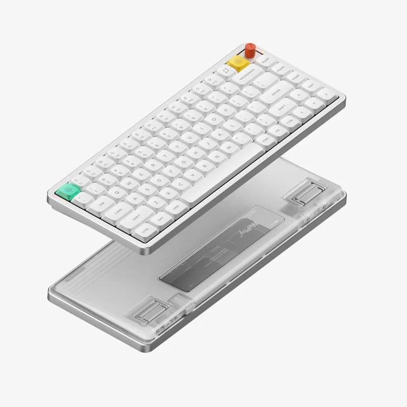 NuPhy Air75 V3 RGB Hot-Swappable 84-Key Wireless Mechanical Keyboard (Nova White) (Blush Nano Switch, Red Nano Switch)
