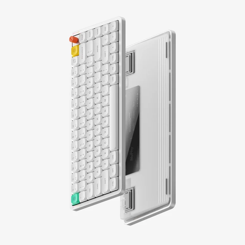 NuPhy Air75 V3 RGB Hot-Swappable 84-Key Wireless Mechanical Keyboard (Nova White) (Blush Nano Switch, Red Nano Switch)